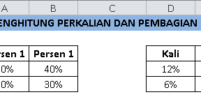 Cara Menghitung Perkalian dan Pembagian Persen Dalam Microsoft Excel 